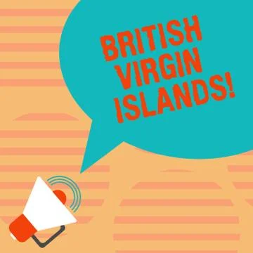Word writing text British Virgin Islands. Business concept for British Overseas Stock Illustration