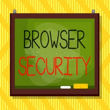 Word writing text Browser Security. Business concept for security to web Stock Illustration