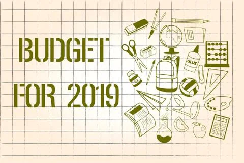 Word writing text Budget For 2019. Business concept for An written estimates of Stock Illustration