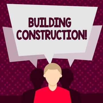 Word writing text Building Construction. Business concept for process of adding Ilustración de archivo