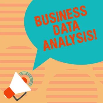 Word writing text Business Data Analysis. Business concept for process of Illustrazione stock