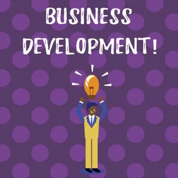 Word writing text Business Development. Business concept for Develop and 스톡 일러스트