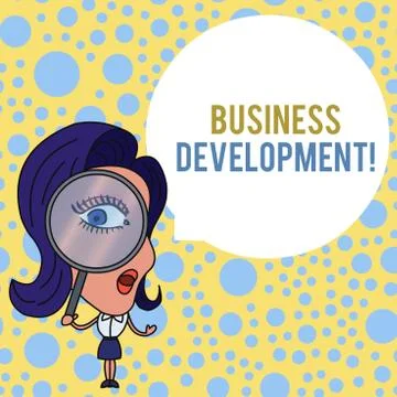 Word writing text Business Development. Business concept for Implement Growth Illustrazione stock