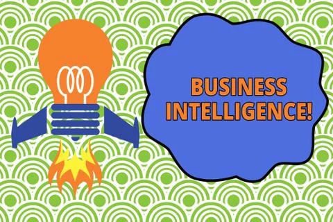 Word writing text Business Intelligence. Business concept for Best Practice of Illustrazione stock