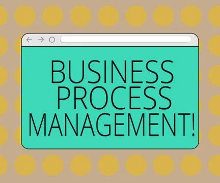 Word writing text Business Process Management. Business concept for Discipline Illustrazione stock