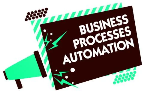 Word writing text Business Processes Automation. Business concept for perform Stock Illustration