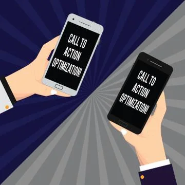 Word writing text Call To Action Optimization. Business concept for Website Stock Illustration
