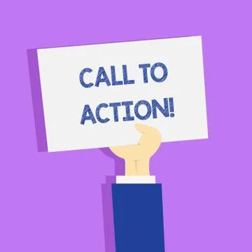 Word writing text Call To Action. Business concept for Encourage Decision Move イラスト素材