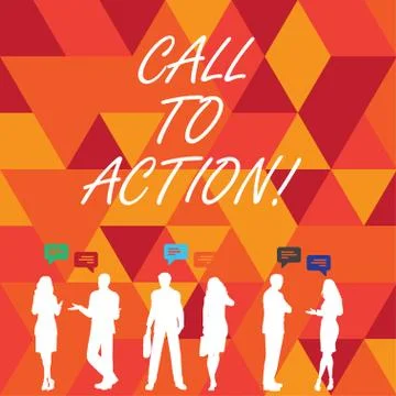 Word writing text Call To Action. Business concept for Encourage Decision Move イラスト素材