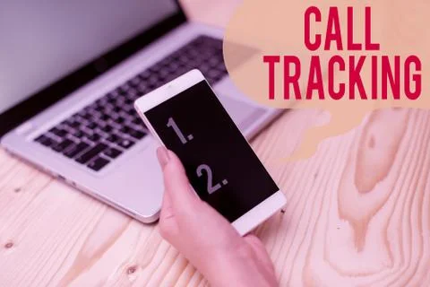 Word writing text Call Tracking. Business concept for Organic search engine Stock Photos