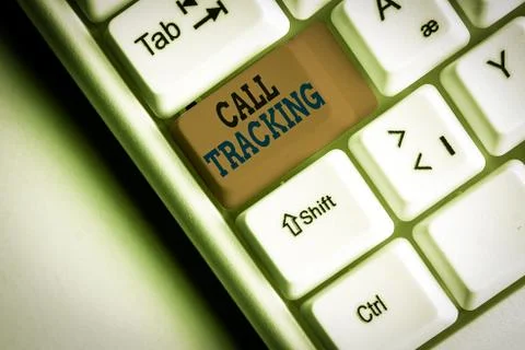 Word writing text Call Tracking. Business concept for Organic search engine Stock Photos