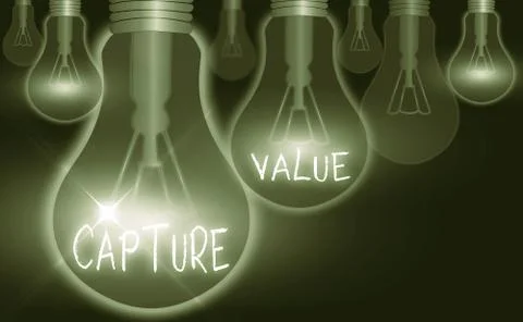 Word writing text Capture Value. Business concept for Customer Relationship 스톡 일러스트