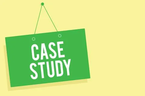 Word writing text Case Study. Business concept for A subject matter to be Illustrazione stock
