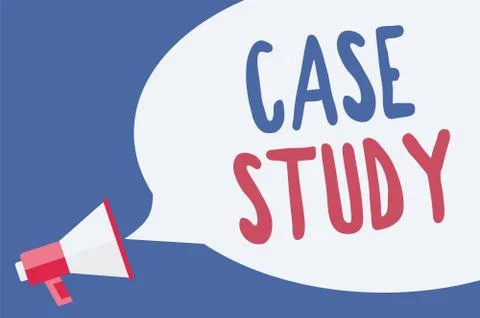 Word writing text Case Study. Business concept for A subject matter to be Illustrazione stock