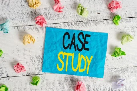 Word writing text Case Study. Business concept for analysis and a specific Foto stock