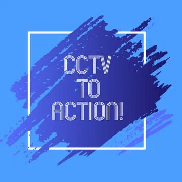 Word writing text Cctv In Action. Business concept for Selfcontained Stock Illustration