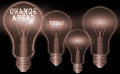 Word writing text Change Ahead. Business concept for to replace with or exchange イラスト素材
