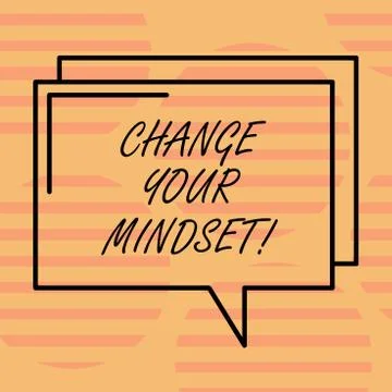Word writing text Change Your Mindset. Business concept for fixed mental Stock Illustration