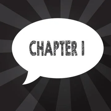 Word writing text Chapter 1. Business concept for Start od book project Stock Illustration
