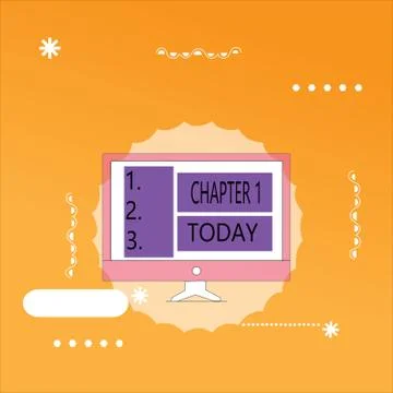 Word writing text Chapter 1. Business concept for Start od book project Stock Illustration