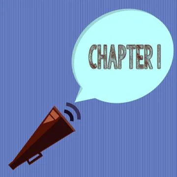 Word writing text Chapter 1. Business concept for Start od book project Stock Illustration