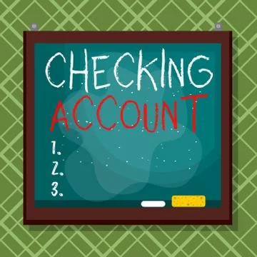 Word writing text Checking Account. Business concept for bank account that Stock Illustration