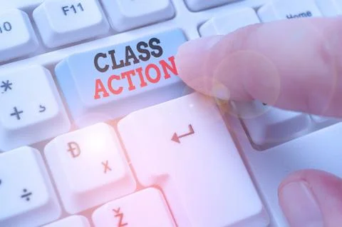 Word writing text Class Action. Business concept for lawsuit filed by small Stockfoto's