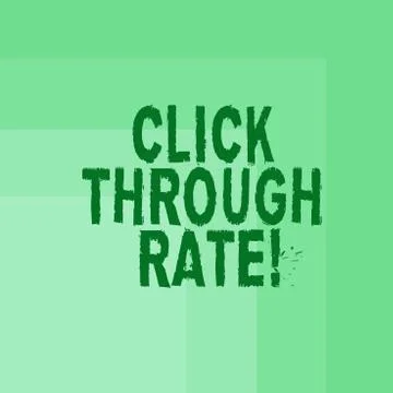Word writing text Click Through Rate. Business concept for proportion of 스톡 일러스트
