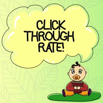Word writing text Click Through Rate. Business concept for proportion of Stock Illustration