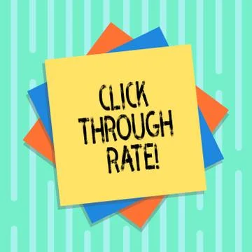 Word writing text Click Through Rate. Business concept for proportion of 스톡 일러스트