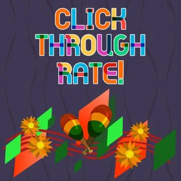 Word writing text Click Through Rate. Business concept for proportion of 스톡 일러스트