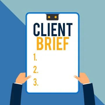 Word writing text Client Brief. Business concept for A documents bounded by the Stock Illustration