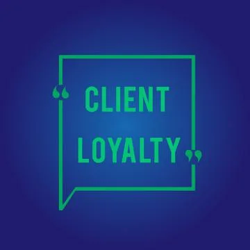 Word writing text Client Loyalty. Business concept for The result of Stock Illustration