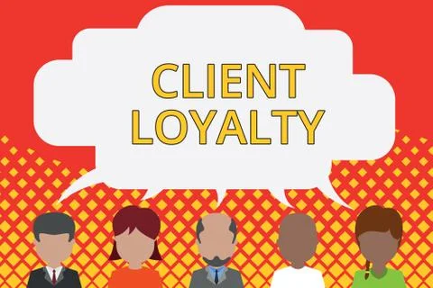 Word writing text Client Loyalty. Business concept for The result of Stock Illustration