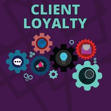 Word writing text Client Loyalty. Business concept for The result of Stock Illustration