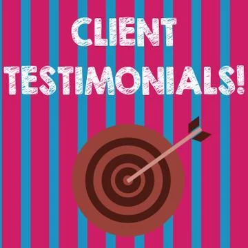 Word writing text Client Testimonials. Business concept for Written 스톡 일러스트