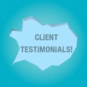 Word writing text Client Testimonials. Business concept for Written 스톡 일러스트