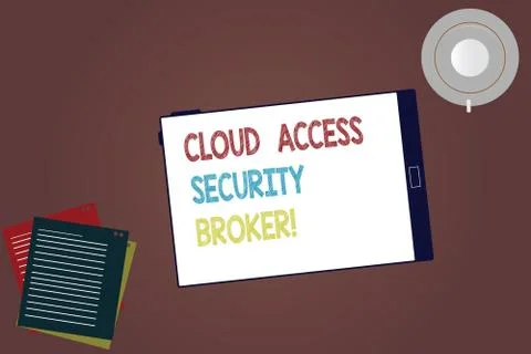 Word writing text Cloud Access Security Broker. Business concept for Safety Stock Illustration