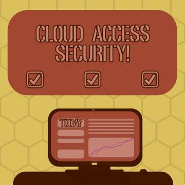 Word writing text Cloud Access Security. Business concept for protect cloudbased 스톡 일러스트