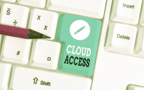 Word writing text Cloud Access. Business concept for Software tool between the 写真素材
