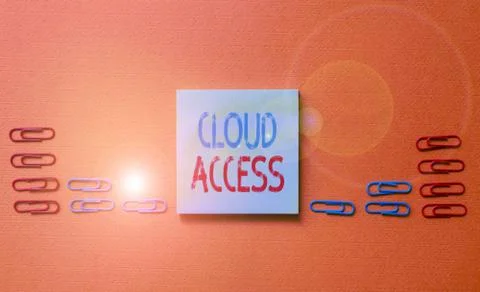 Word writing text Cloud Access. Business concept for Software tool between the 스톡 사진