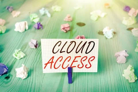 Word writing text Cloud Access. Business concept for Software tool between the 写真素材