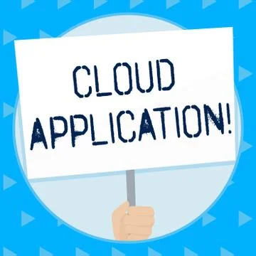 Word writing text Cloud Application. Business concept for the software program Stock Illustration
