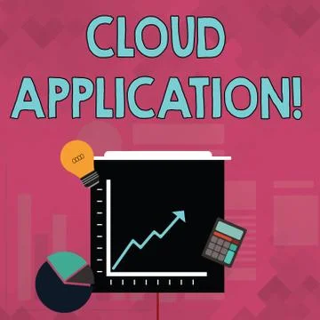 Word writing text Cloud Application. Business concept for the software program Stock Illustration