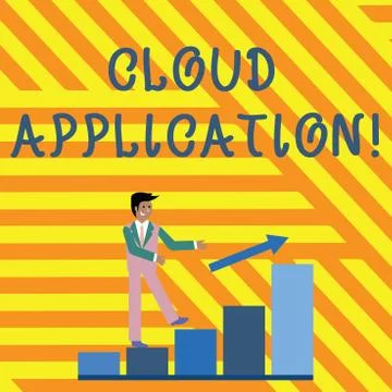 Word writing text Cloud Application. Business concept for the software program Illustrazione stock
