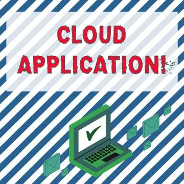 Word writing text Cloud Application. Business concept for the software program Stock Illustration