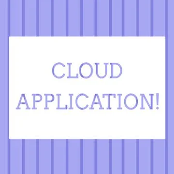Word writing text Cloud Application. Business concept for the software program 스톡 일러스트