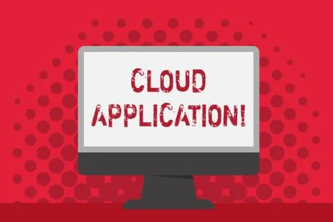 Word writing text Cloud Application. Business concept for the software program 스톡 일러스트