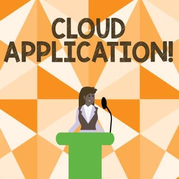 Word writing text Cloud Application. Business concept for the software program Stock Illustration