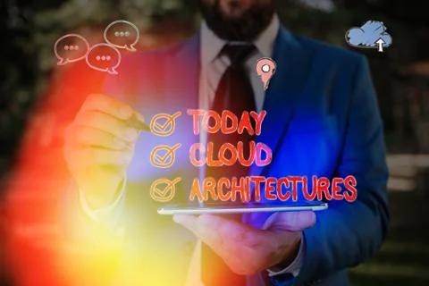 Word writing text Cloud Architectures. Business concept for Various Engineered Foto stock